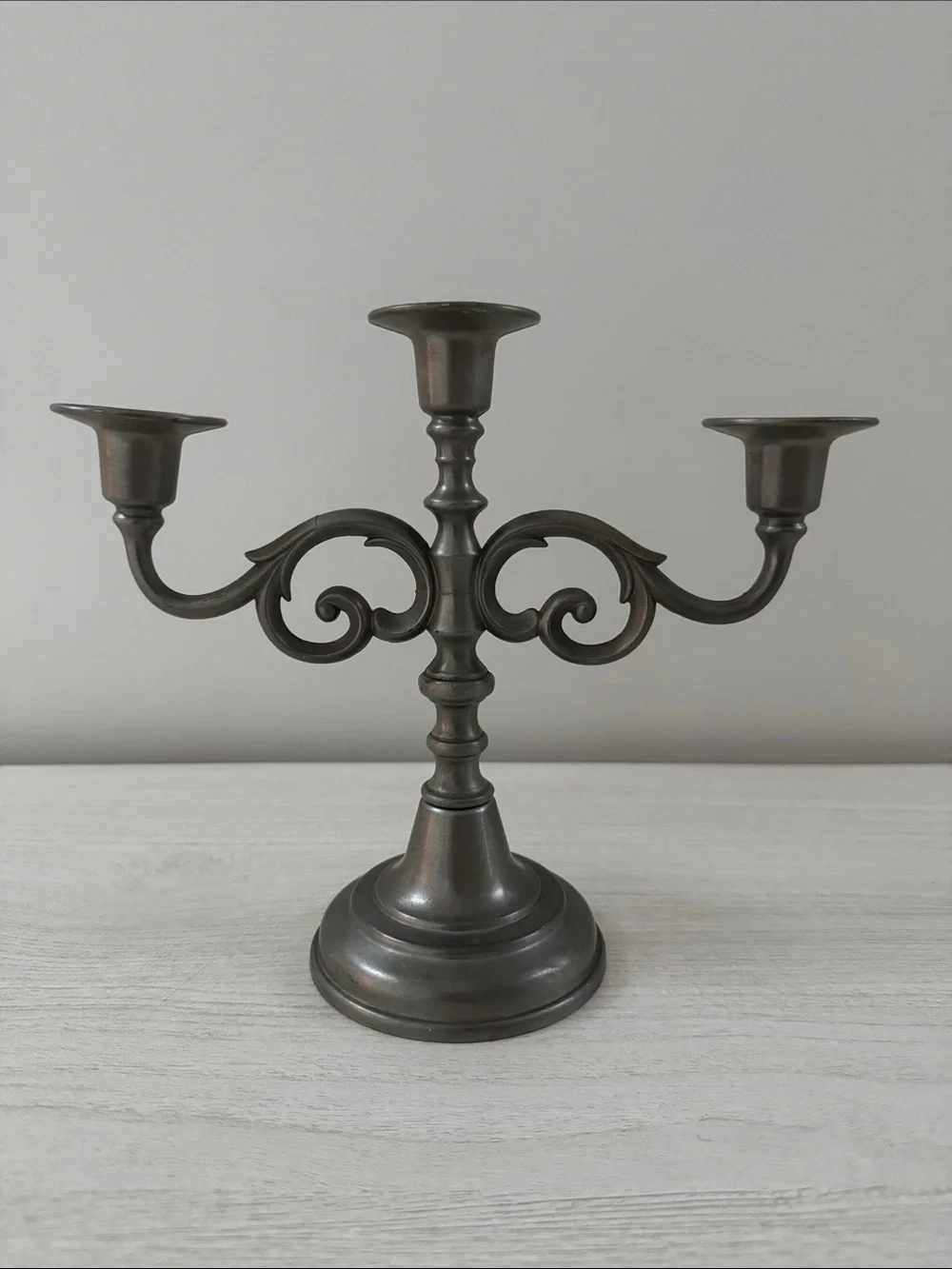 Vintage Quist W. Germany Pewter Candleabra VGUC
